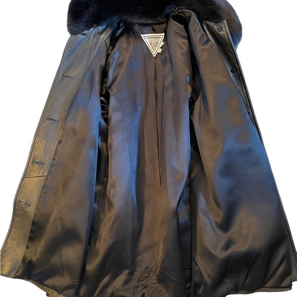 MAVIN Richards black leather coat size medium - Picture 7 of 9